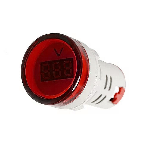 Voltimetro-Amperimetro Rojo 22mm