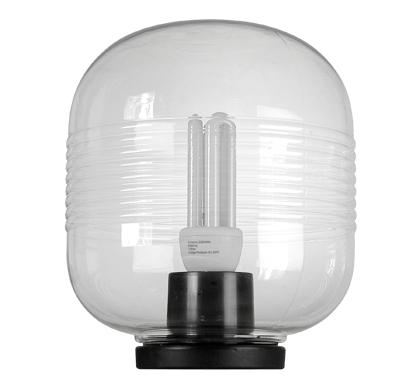 GLOBO RING  PMMA C/BASE NEGRA FUME