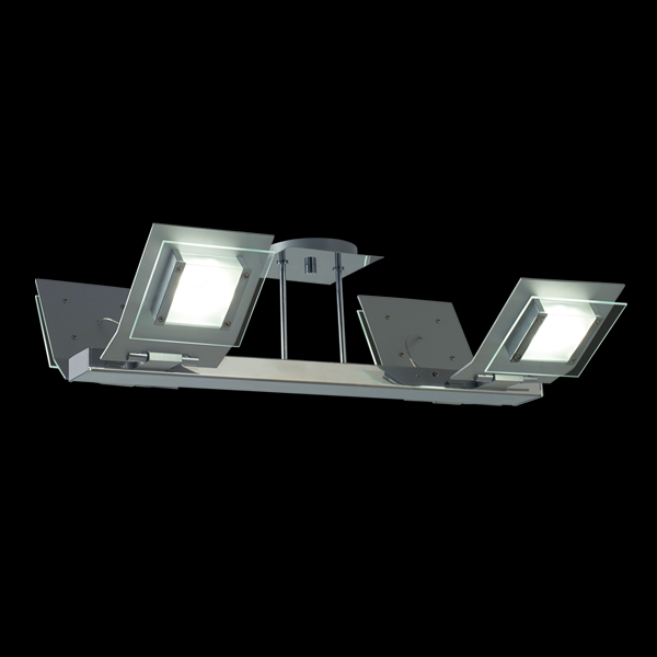 SISTEMA 4 LED 48W 220V VIDRIO-ACERO INOX. 7000/4-P