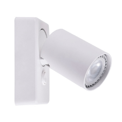APLIQUE KATHAROSW BCO ALUMINIO 1 LUZ GU10 C/ INTERRUP BLANCO