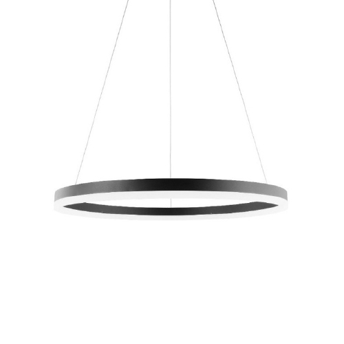 COLGANTE LED DIMERIZABLE 60CM C/ ACRILICO 30W 3000K NEGRO