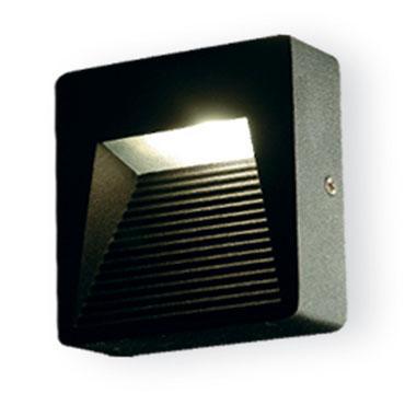 Aplique de pared p/G9 de aluminio negro