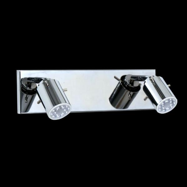 Aplique cilindro 2 luces gu10 cromo