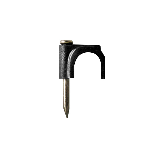 Grampas coaxil RG6 negro x 50 un.