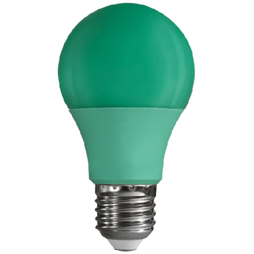 Lámpara led bulbo A60 7W E27 verde