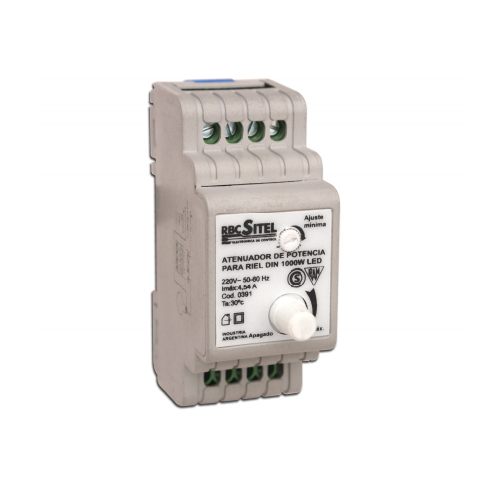 Atenuador para riel din hasta 1000W