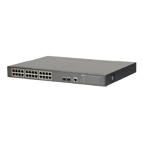 SWITCH 24 PUERTOS POE 10/100/1000 Mbps + 2SFP (ADMINISTRABLE)