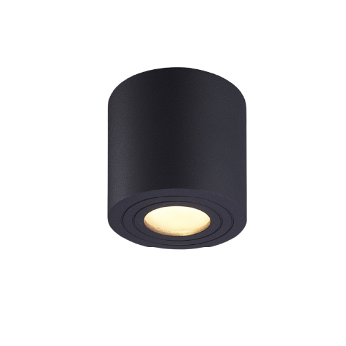 PLAFON EXTERIOR ALUMINIO NEGRO DIAM 9CMx ALTURA 9,5CM