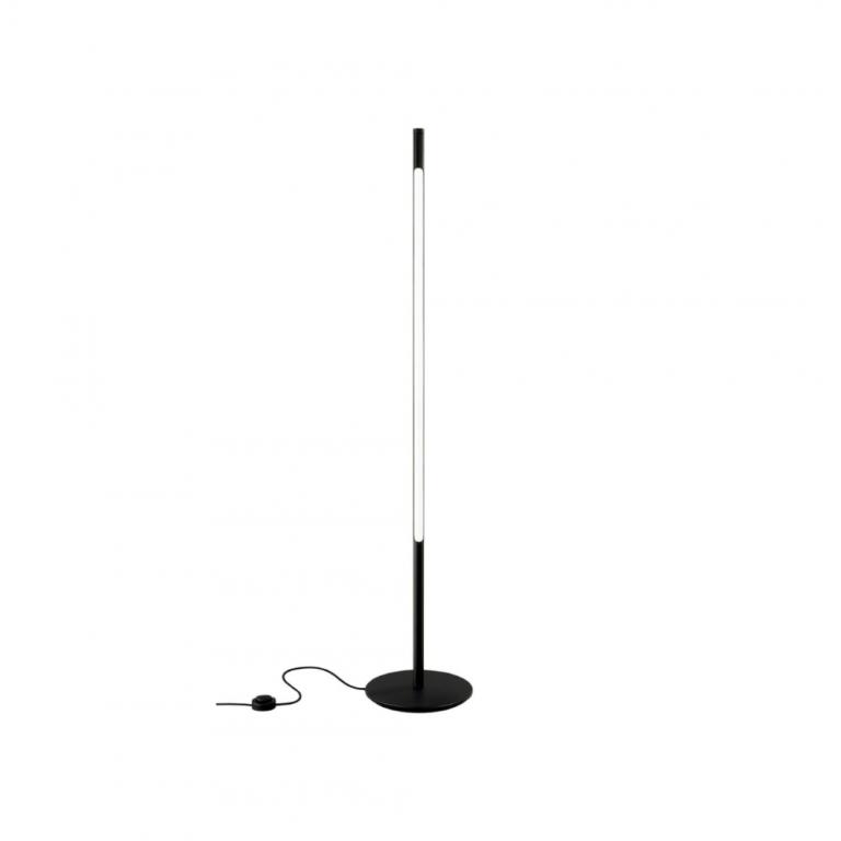 LAMPARA DE PIE PANTALLA H:155 A:30 LED 18W NEGRO
