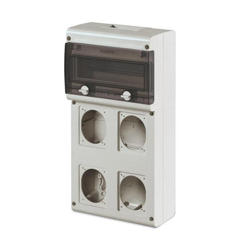 Caja Para Distribucion 10 Modulos DIN 4 Orificios para 4 Bases  de 16 o 32A  632-4500