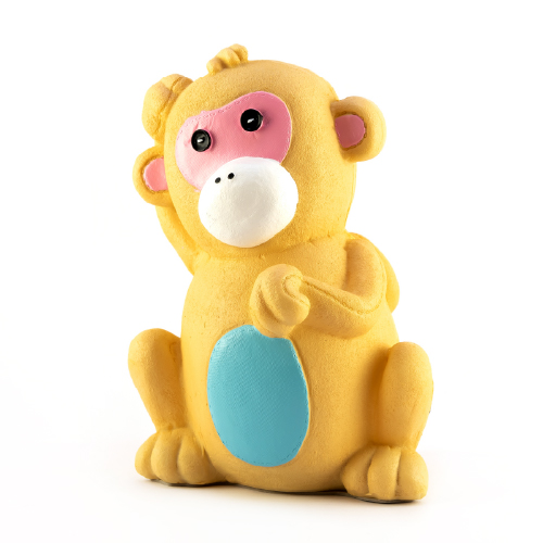 Velador mono marrón de poliserina con adapt de USB a 220 20,3x9,8x12,5cm