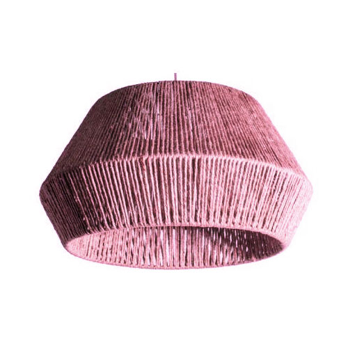 Colgante de 2 luces cuerdas Flora 50 x 25 cm rosa