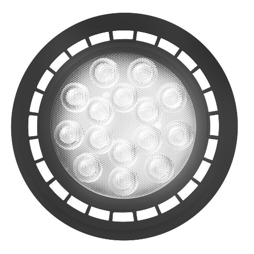 LAMP. AR111 15W GU10 ALUM. DIM. 6000K D111-GU10 CW