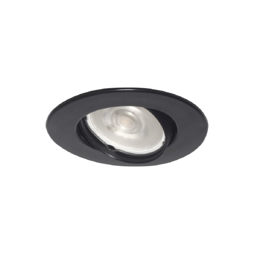 Spot embutir móvil policarbonato dicro GU10 redondo 9,3cm negro