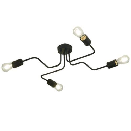 ARAÑA  VINTAGE 4 BRAZOS E27 NEGRA 9002