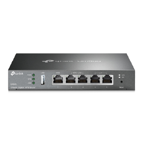 ROUTER VPN GIGABIT OMADA, 5 PUERTOS (1W + 2W/L +2L) + 1 USB