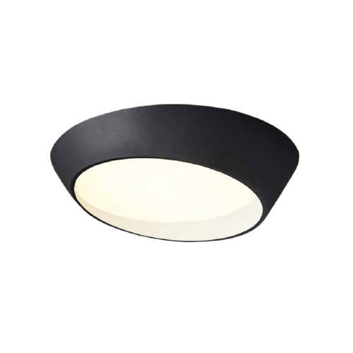 Plafón circular de aluminio negro 40cm 50W
