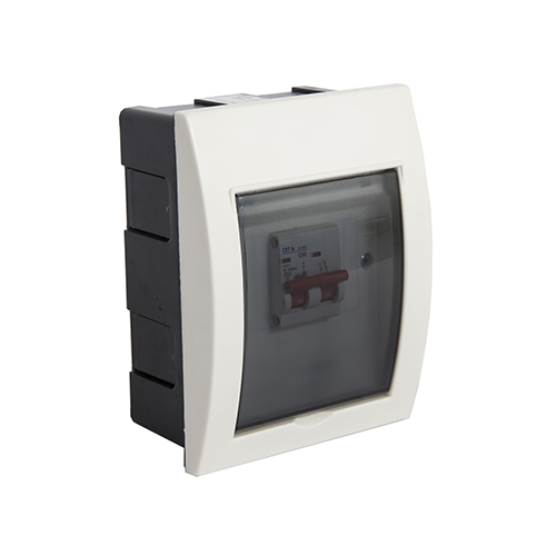 Caja de embutir con puerta 4 módulos blanco