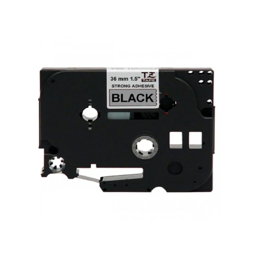 CINTA P/ROTUL.NGRO.S/PLATEADO c/AD. EXTRA  36MM TZS-961
