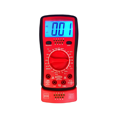 Multímetro digital profesional cable test.