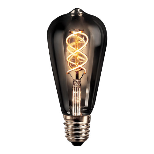 LAMP. ANTIQUE LED ST64 SPIRAL 4W ULTRACAL. SMOKED E27