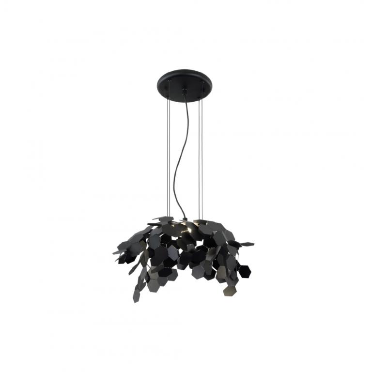 COLGANTE PANTALLA METALICO H:140MM A:60
MM E27 NEGRO