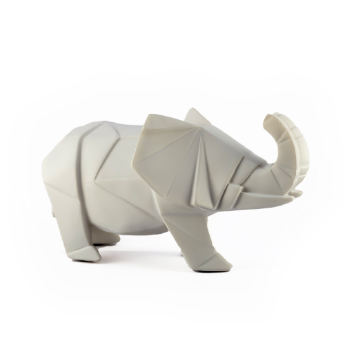 Velador elefante origami con adap de USB a 220 25,5x13x13,5cm