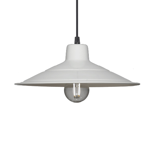 COLGANTE  DE CHAPA 38CM E27 BLANCO