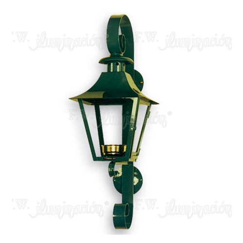 FAROL C/MENSULA DE RIZO Y REJA  NEGRO Nº38/R