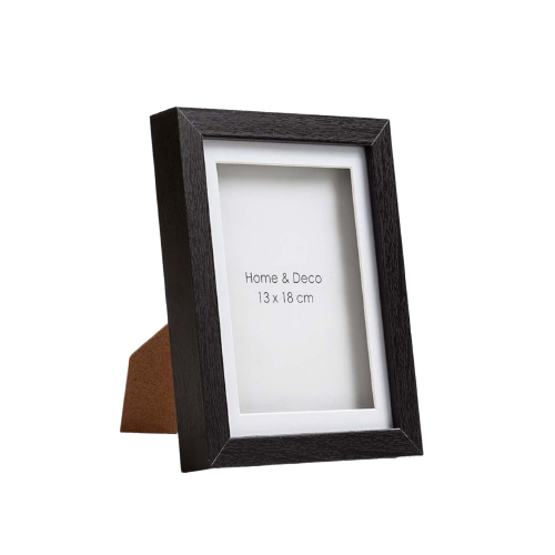 Portaretrato de madera negro 15x20cm