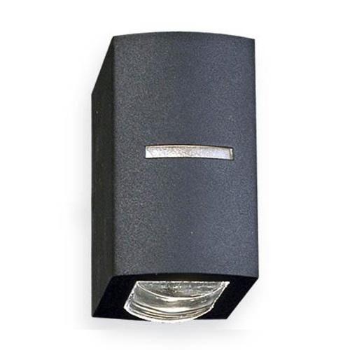 Aplique bidireccional G9 hierro lente vidrio blanco