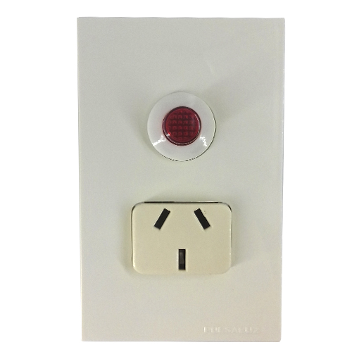 PULSADOR LUMINOSO C/TOMA COMPLETO