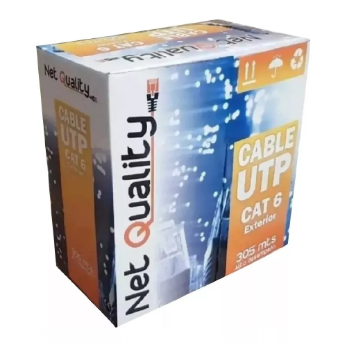 CABLE UTP CAT6 EXTERIOR x305MTS, NEGRO, CCA