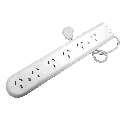 Prolongador múltiple 6 tomas 1.5m blanco
