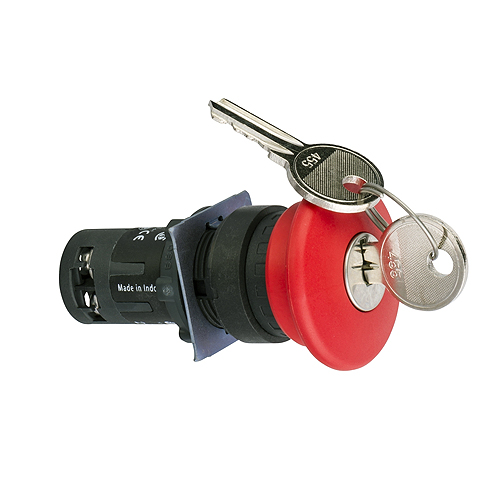 PULS.PVC.G.PUN.ROJO C/LLAVE  XB7ES142