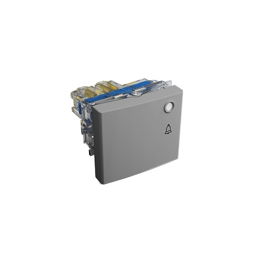 PULSADOR 10AX-12V.MED.Gris  55351