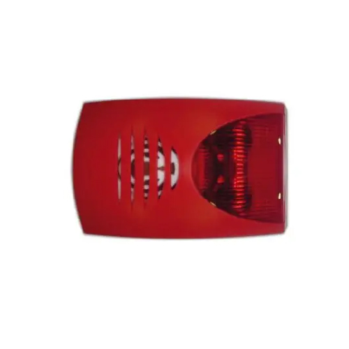 SIRENA OPTICA CON FLASH 12/24V 2W  INTERIOR PARA INCENDIO ROJA KOMTTECH
