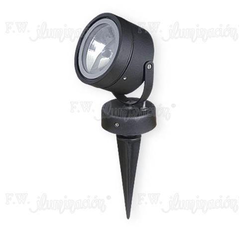 Spot móvil exterior con jabalina AR111 negro