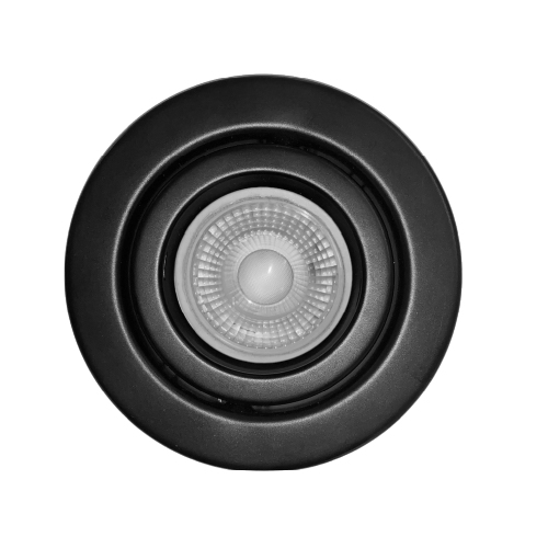 Spot embutir para dicroica movil redondo negro