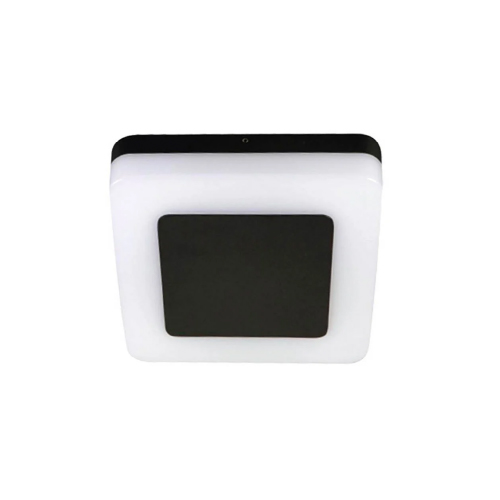 APLIQUE DE ALUMINIO 22CMX22CM LED LUZ CALIDA 3000K12W IP54 NEGRA