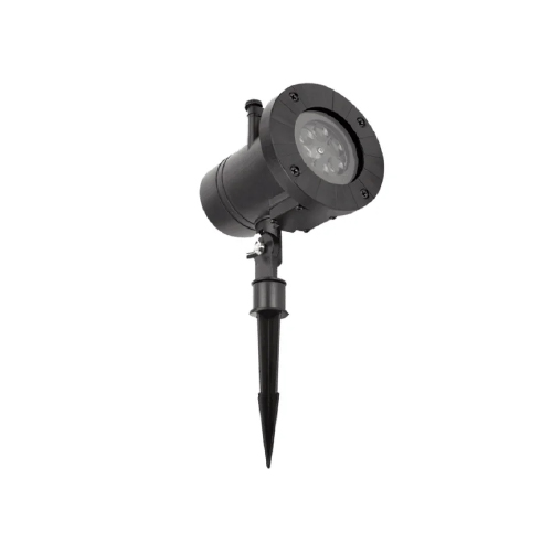 ARTEFACTO NEGRO HOLIDAY CON JABALINA LED 8W 15CM C/ FILTROS