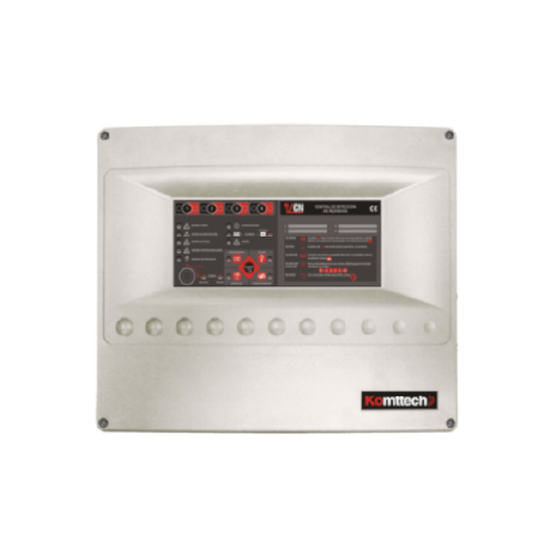 CENTRAL DE INCENDIO KOMTTECH CONVENCIONAL DE 4 ZONAS C/T