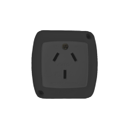 Llave 1 toma 20A exterior tekna negro