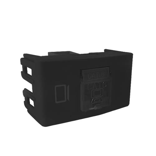 Toma computación negro