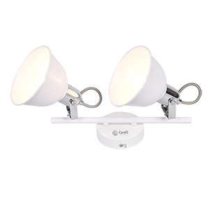 Aplique Lenora 2 luces E14 blanco