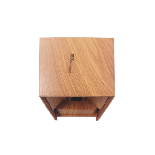 APLIQUE ALUMINIO LED COB EFECTO REGULABLE 10W LUZ CALIDA  MADERA ELM