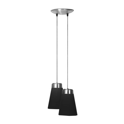 CAMPANA 2 LUCES DE ALUMINIO 150mm NEGRA 0327/2