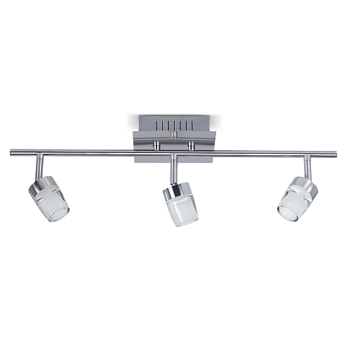 Spot 3 luces cromo c/tulipa led 3x5W