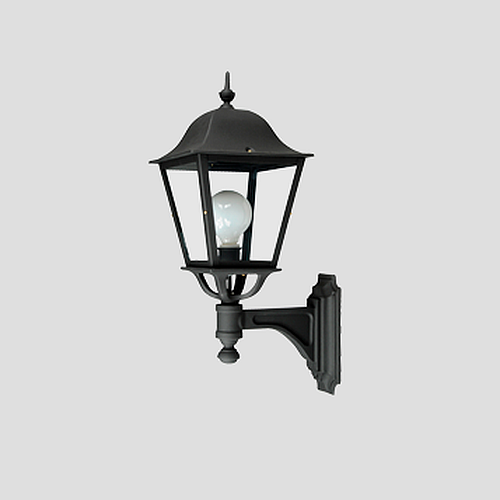 Farol p/aplicar de aluminio e27 negro