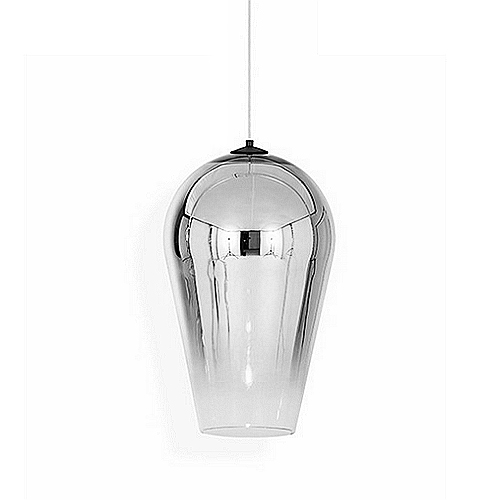 Colgante copa 1 luz e27 grande cromo